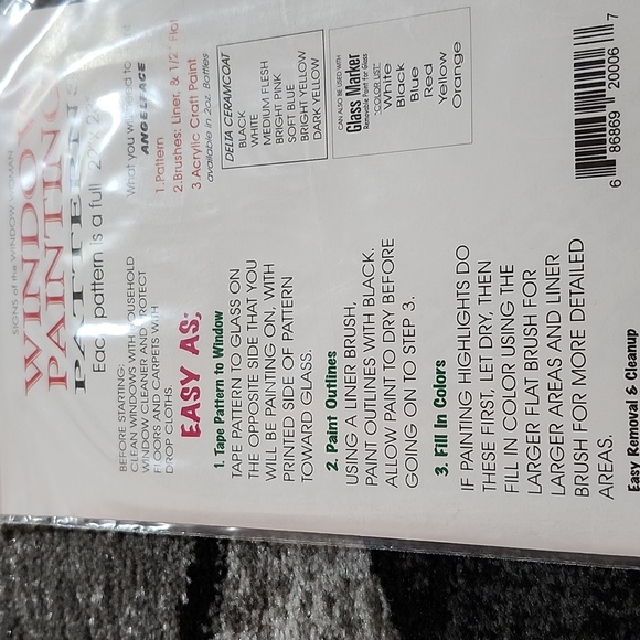 VINTAGE 1998 ANGELFACE SHEEP STAR WINDOW PAINTING PATTERN HOME BUSINESS … - Picture 6 of 11